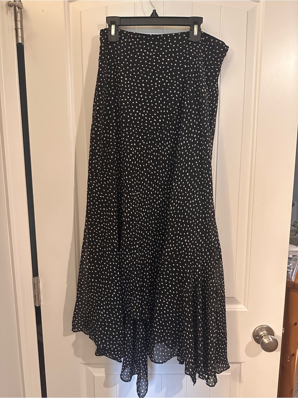 CAbi Black and White Polka Dot Skirt